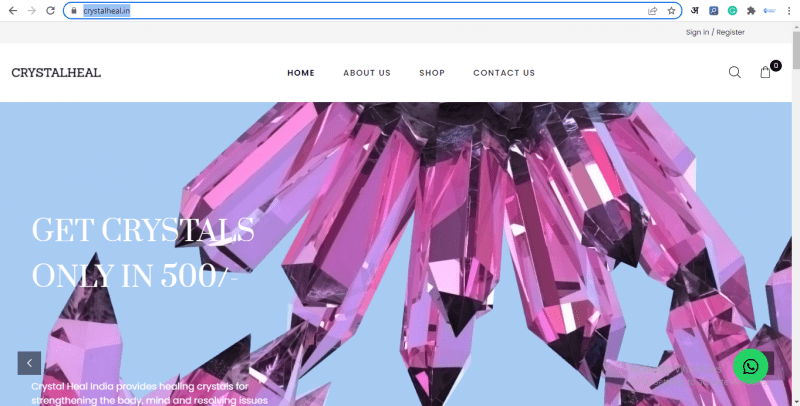 Crystal Heal Website