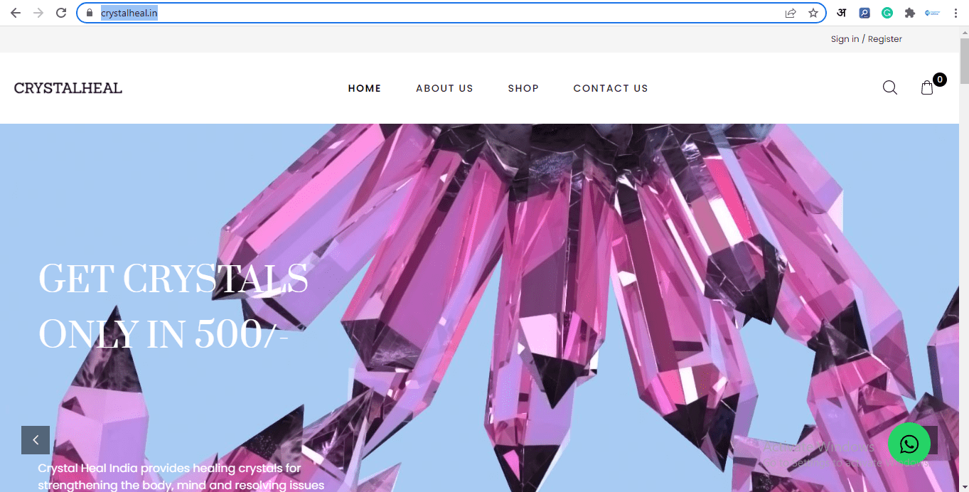 Crystal Heal Website
