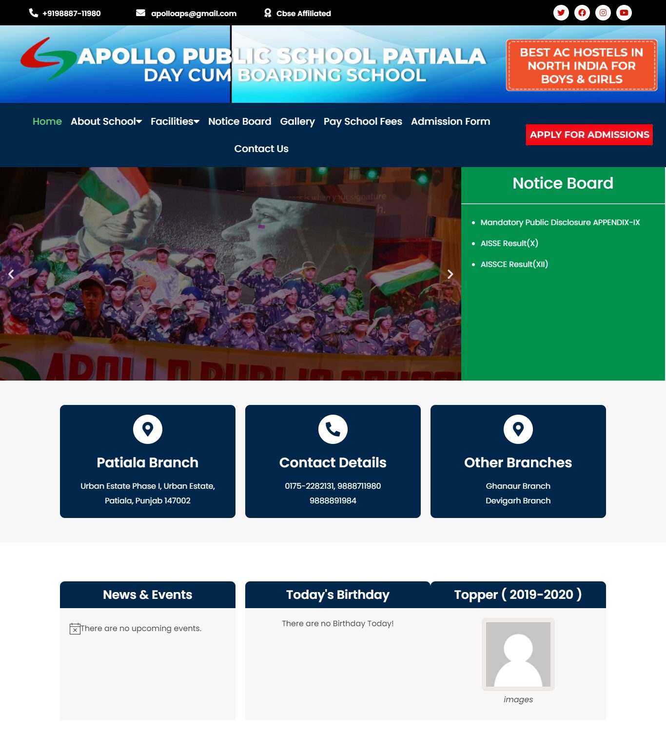 Apollo Public School Website