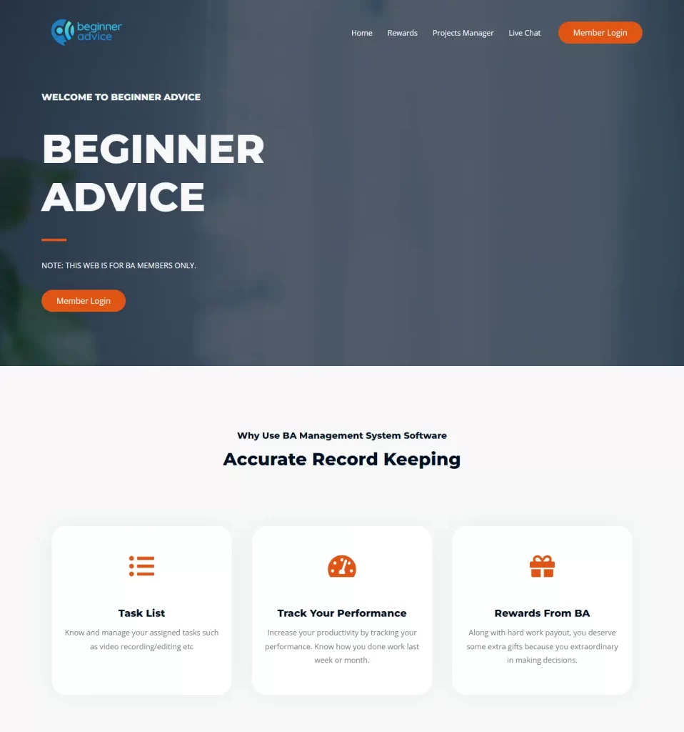 Beginner Advice Website by AtoZ Technologies